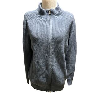 Gran Sasso Virgin Wool Zip Up Sweater Size L